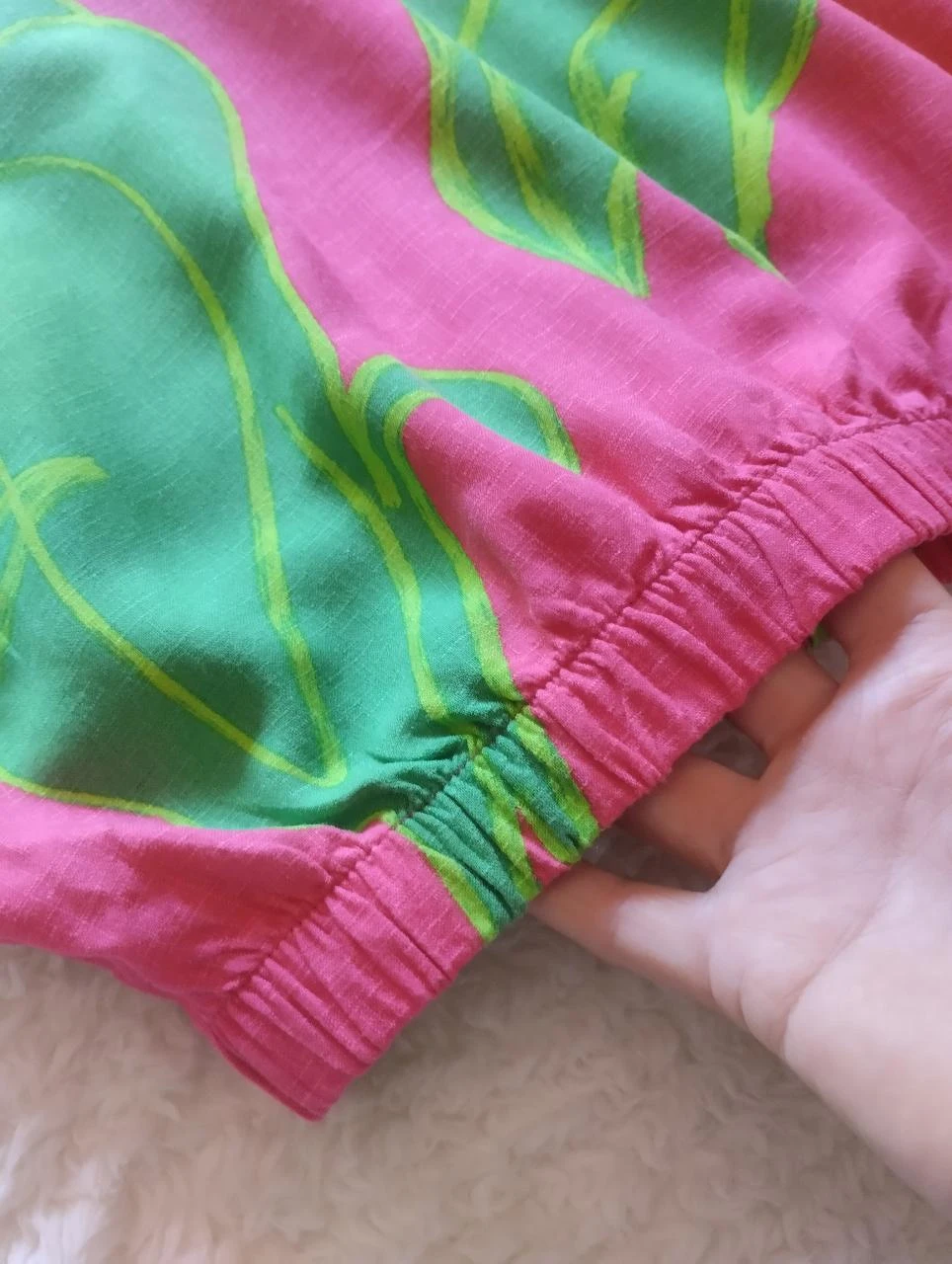 Desigual Tropical Tucanos Rosa Verde Blusa Oversized S – photo 17